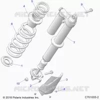 SUSPENSION, REAR SUPPORT AMORTISSEUR 