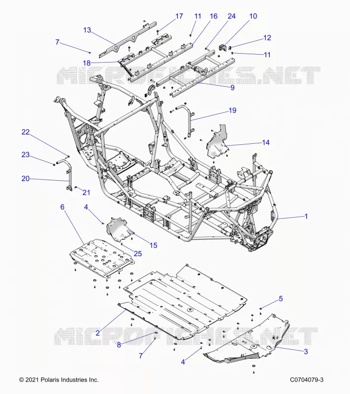 CHASSIS, MAIN FRAME AND SKID PLATES