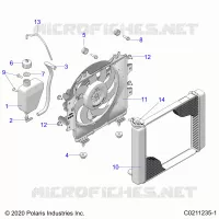 ENGINE, SYSTÃˆME DE REFROIDISSEMENT, RADIATOR, FAN & OVERFLOW BOTTLE