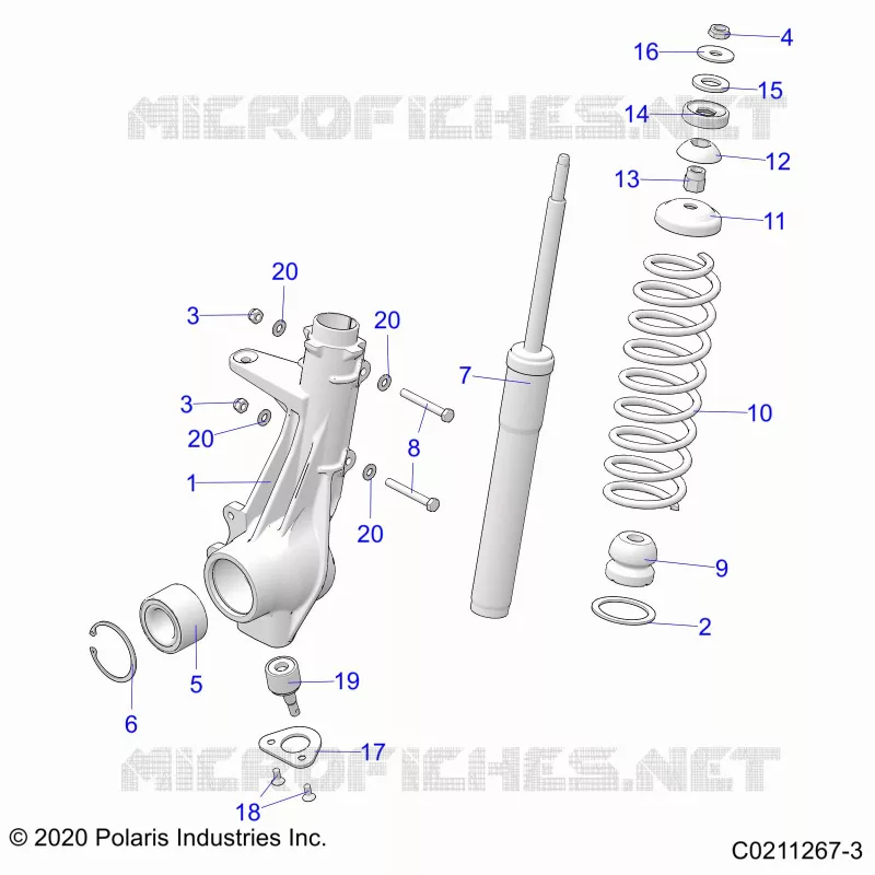 SUSPENSION, JAMBE DE FORCE AVANT