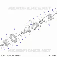 SUSPENSION ARRIERE HUBS, CARRIER AND BRAKE DISC