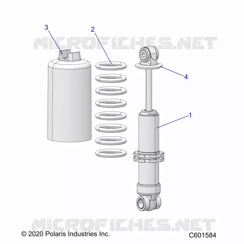 SUSPENSION, AMORTISSEUR AVANT TRACK