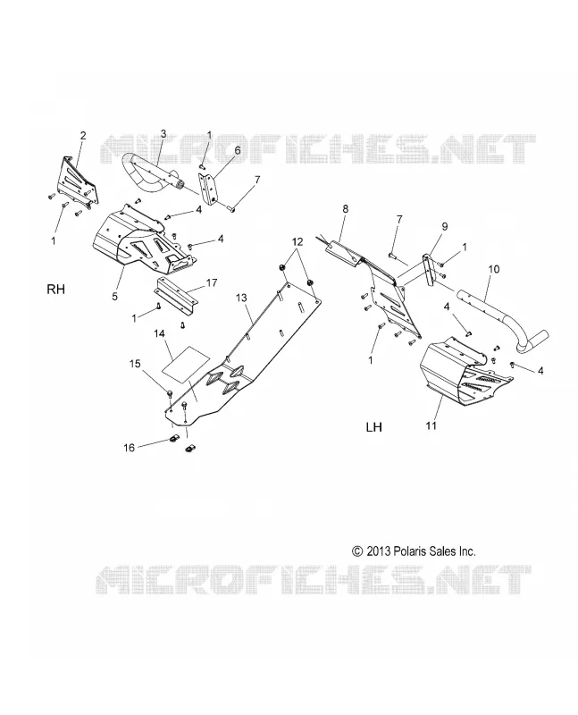 CHASSIS, PROTECTION D'EMBRAYAGE AND FOOTRESTS