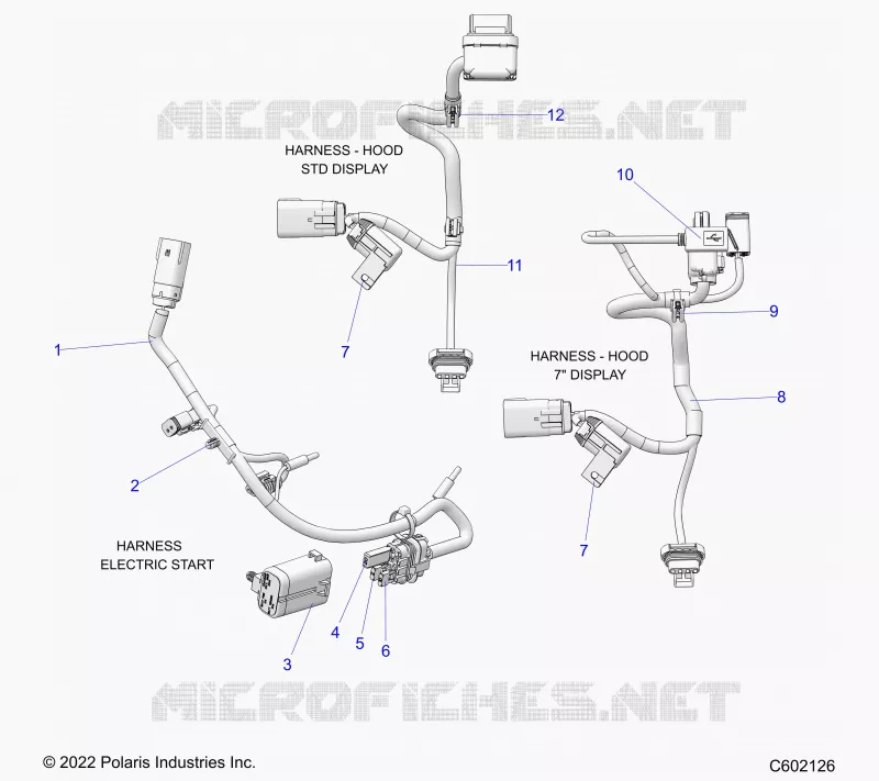 ELECTRICITE, WIRE HARNESS, HOOD, ELECTRIC START