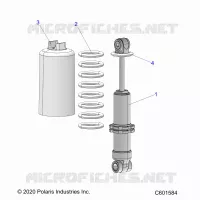 SUSPENSION, AMORTISSEUR AVANT TRACK