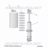 SUSPENSION, AMORTISSEUR AVANT TRACK