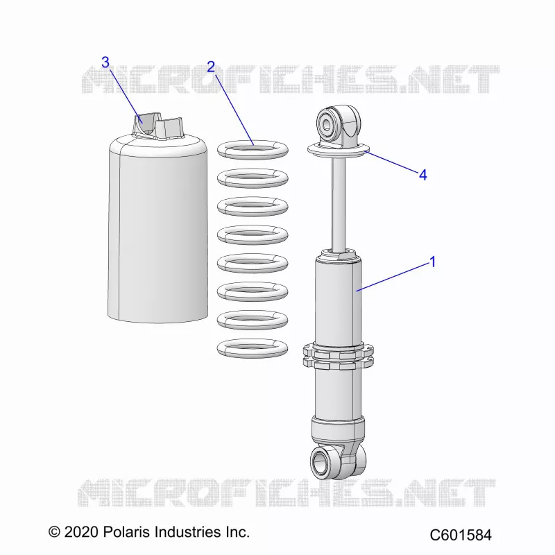SUSPENSION, AMORTISSEUR AVANT TRACK