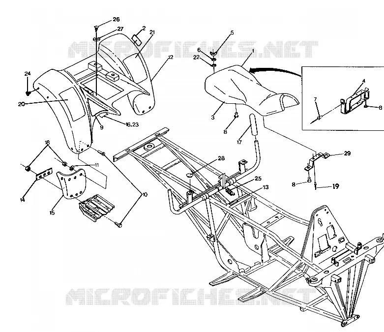 HABITACLE ARRIERE 250 6x6 / W928727 (4922842284002A)