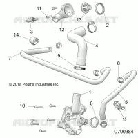 MOTEUR, WATERPUMP AND BYPASS