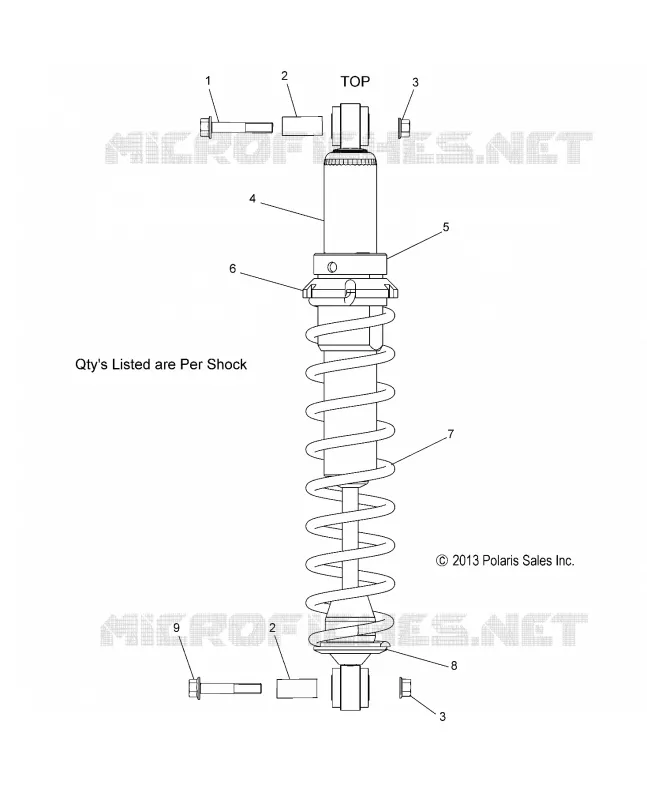 SUSPENSION, AMORTISSEUR IFS (7043903)