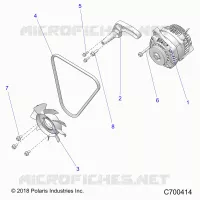 ENGINE, ENGINE, ALTERNATEUR, FAN AND BELT- R20RRED4F1/N1/SD4C1 (C700414)