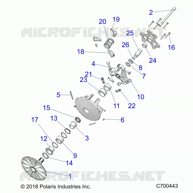 SYSTEME DE TRANSMISSION, PRIMARY CLUTCH