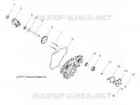 ENGINE, OIL PUMP AND POMPE A EAU