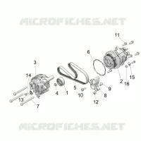 ENGINE, ALTERNATEUR AND COMPRESSOR