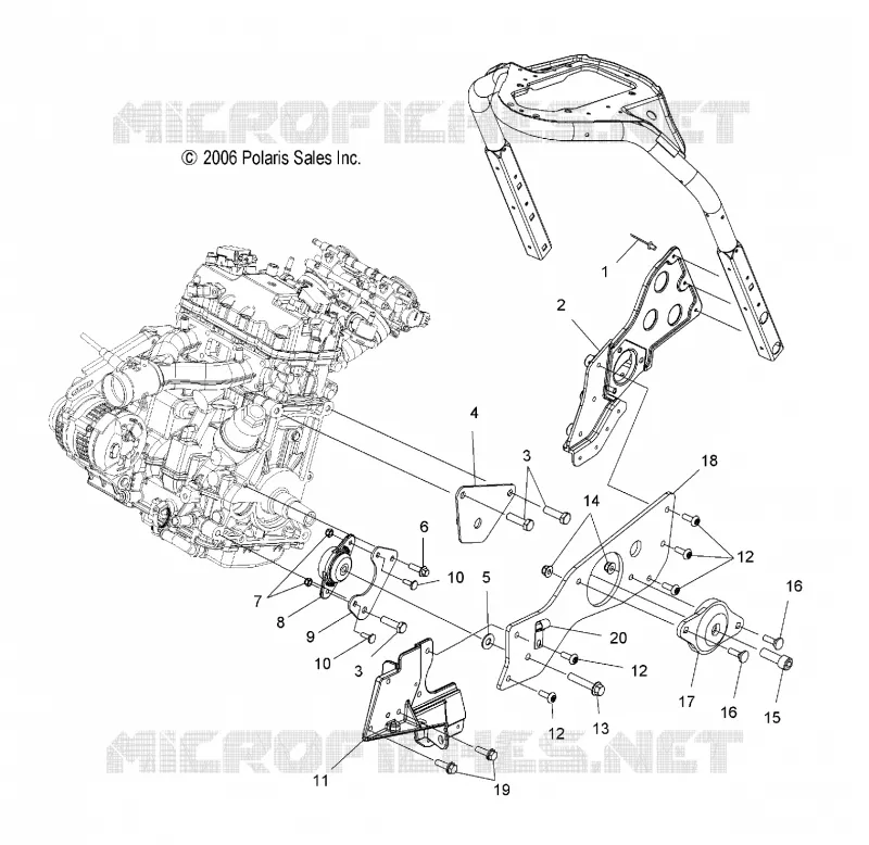 MOTEUR, MOUNTING, LH