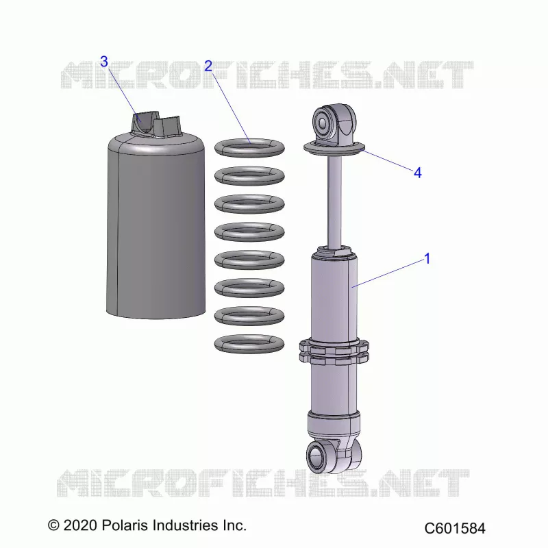 SUSPENSION, AMORTISSEUR AVANT TRACK (7045494)