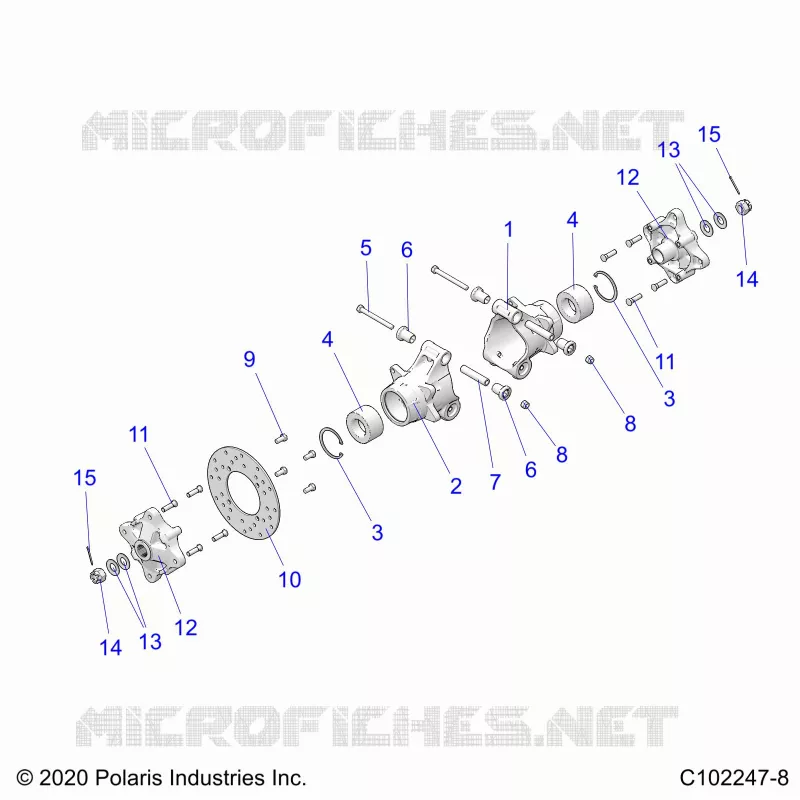 SUSPENSION ARRIERE HUBS, CARRIER AND BRAKE DISC