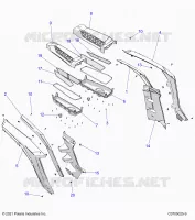 CARROSSERIE ARRIERE FENDERS AND BEZELS- Z24NEC99AM/BM (C0705025-9)