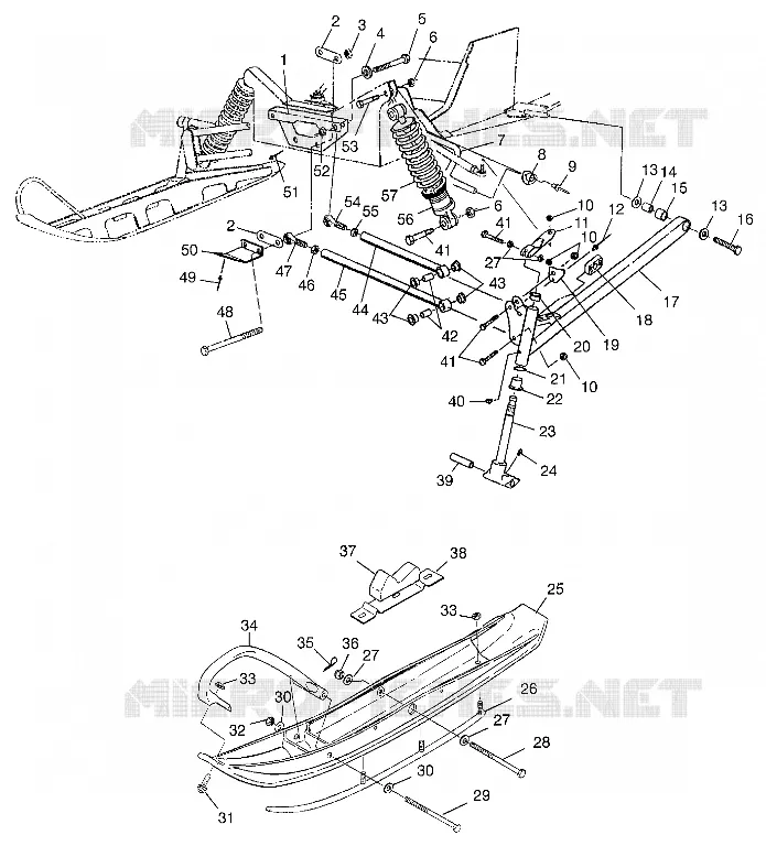 SUSPENSION AVANT AND SKI 600 XCR 0985677 (4943164316B005)
