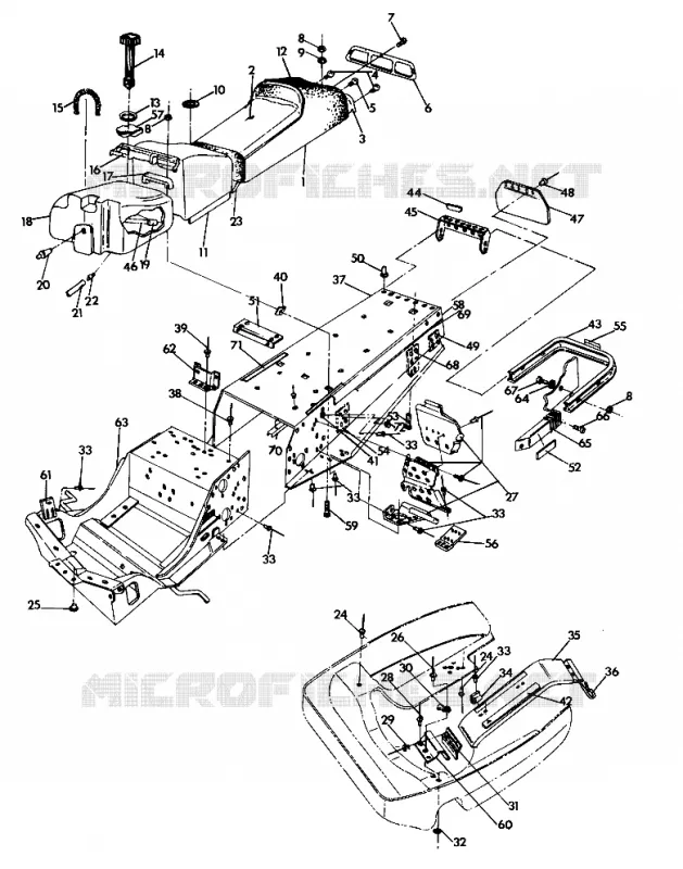 CHASSIS   SIEGE 400 XC (4920122012001A)