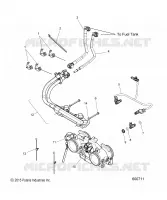 SYSTÈME D'ALIMENTATION, RAIL, LINES AND THROTTLE BODY