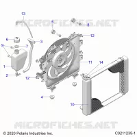 ENGINE, SYSTÃˆME DE REFROIDISSEMENT, RADIATOR, FAN & OVERFLOW BOTTLE
