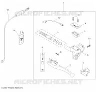 MOTEUR, LEVIER D'EMBRAYAGE and MAITRE CYLINDRE