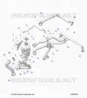 ENGINE, VASE D'EXPANSION AND HOSES