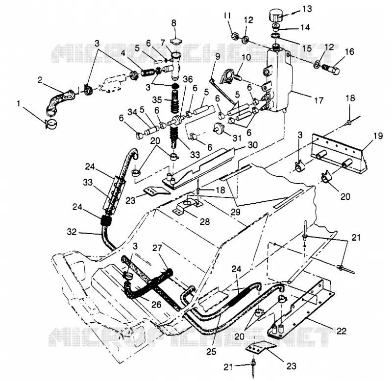 SYSTÈME DE REFROIDISSEMENT 600 XC 0971776 and EUROPEAN 600 XC E971776 (4937933793B003)