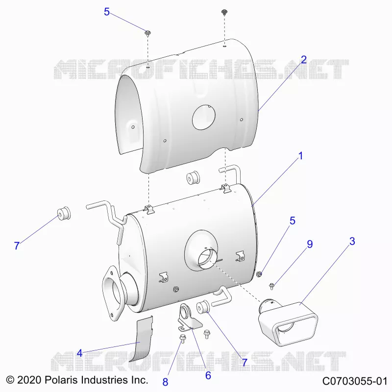 ENGINE, ECHAPPEMENT, SILENCER