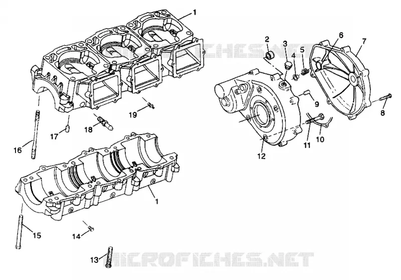 CARTERS MOTEUR SL 900 B974091 and SL 1050 B974090 (4940974097C002)