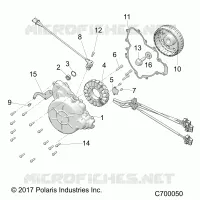 ENGINE, STATOR AND VOLANT MOTEUR