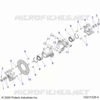 SUSPENSION ARRIERE HUBS, CARRIER AND BRAKE DISC