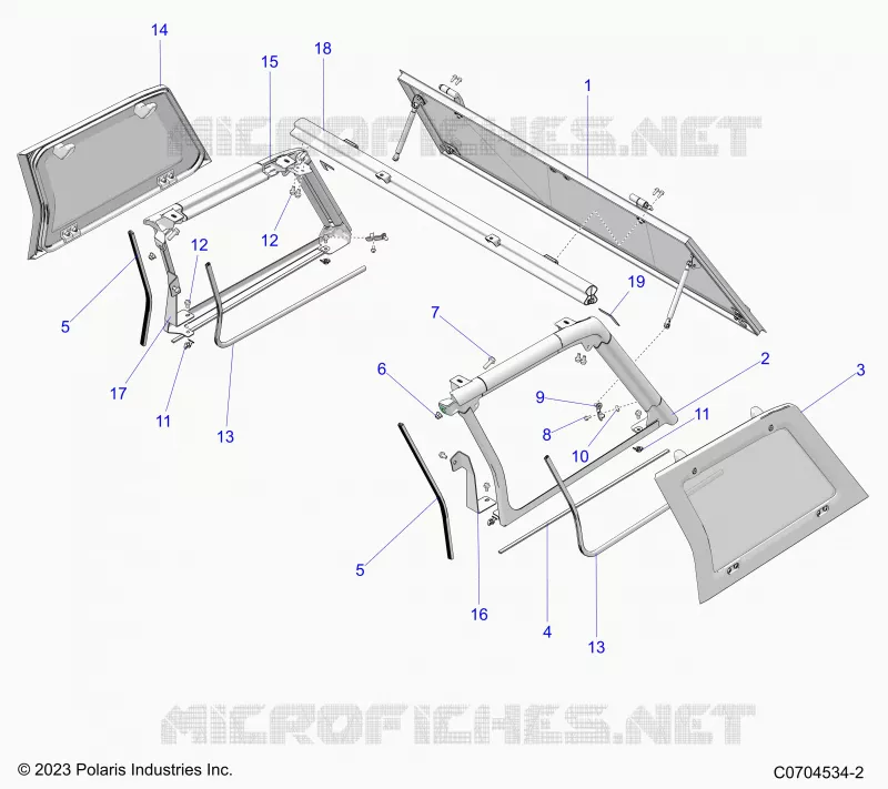 CARROSSERIE ARRIERE WINDOW AND REAR CAB PANEL MOUNTING