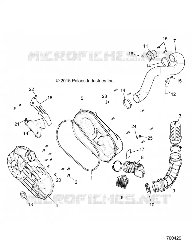 DRIVE TRAIN, COUVERCLE D'EMBRAYAGE AND DUCTING