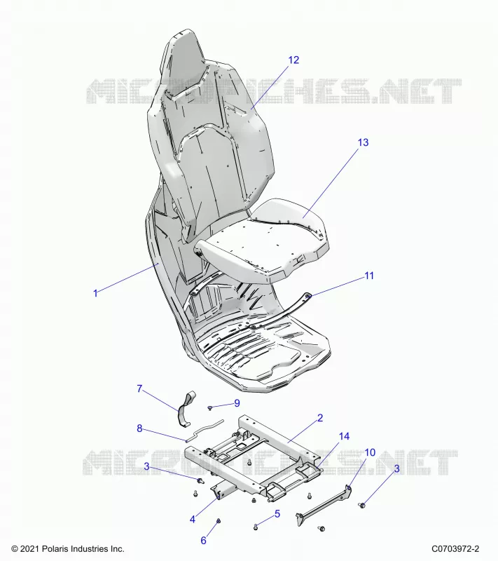 SIEGE ASM. REAR