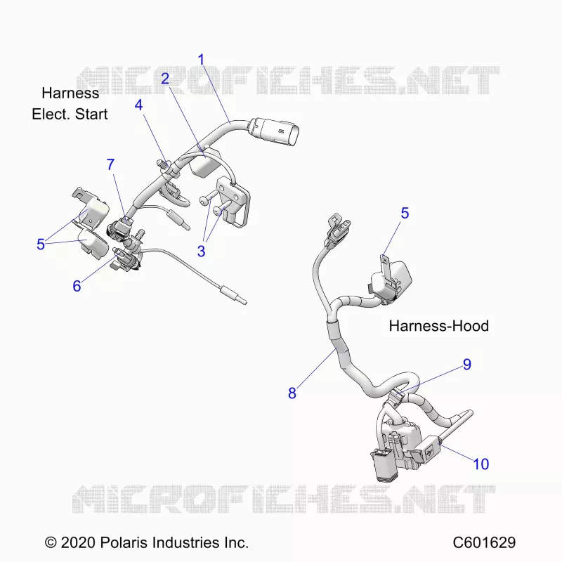 ELECTRICITE, WIRE HARNESS, HOOD, ELEC. START