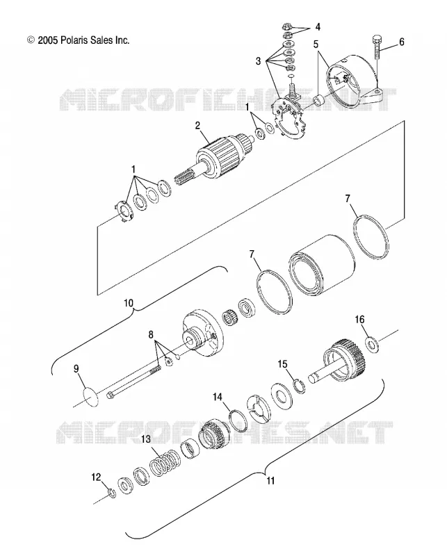 MOTEUR, DEMARREUR
