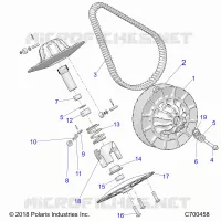SYSTEME DE TRANSMISSION, SECONDARY CLUTCH