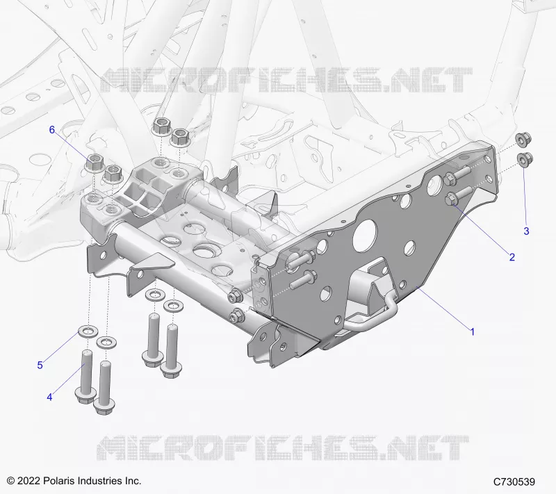 CHASSIS, MOUNTING, FRONT GEARCASE
