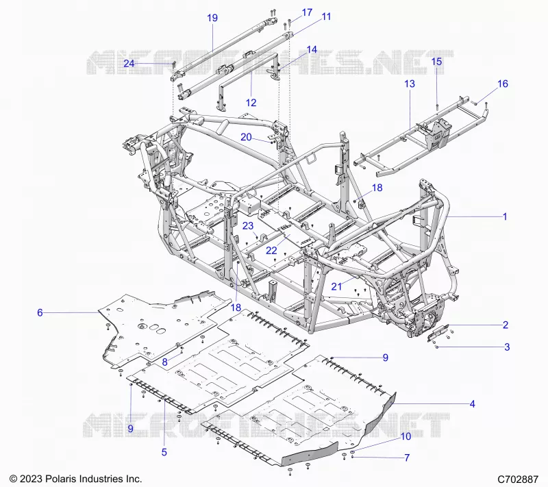 CHASSIS, MAIN FRAME AND SKID PLATES
