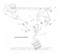 BRAKES, PEDAL AND MAITRE CYLINDRE MOUNTING