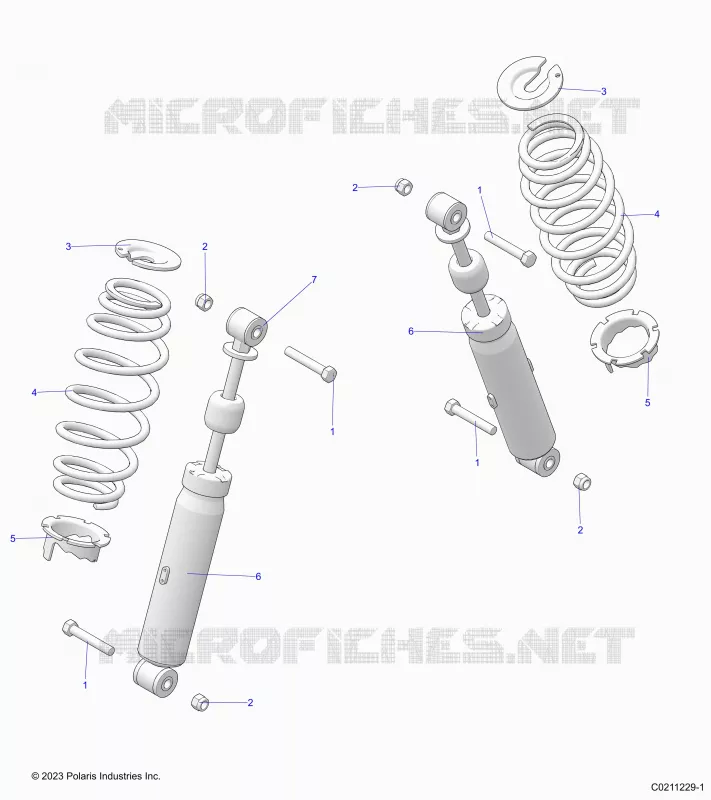 SUSPENSION ARRIERE SHOCK AND MOUNTING