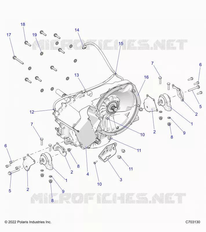 SYSTÃˆME DE TRANSMISSION, GEARCASE, MAIN, MOUNTING
