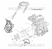 MOTEUR, MOUNTING, RH and FRONT
