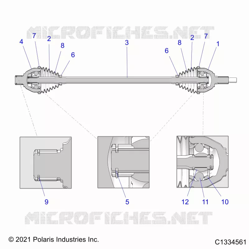 DRIVE TRAIN, HALF ARBRE DE TRANSMISSION ARRIERE