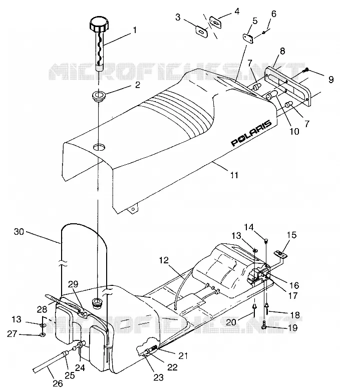 SIEGE ET RESERVOIR XLT 0970756, XLT SKS 0970556, and XLT RMK 0970956 (4937693769A007)