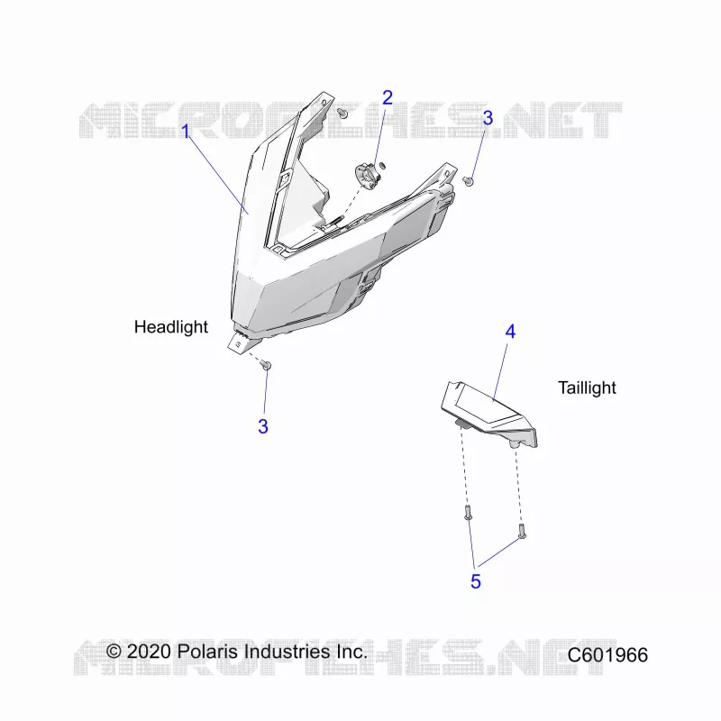 ELECTRICITE, HEADLIGHT AND TAILLIGHT