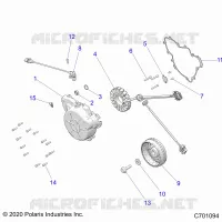 ENGINE, STATOR AND FLYROUE