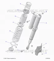 SUSPENSION, REAR SUPPORT AMORTISSEUR , DELUXE